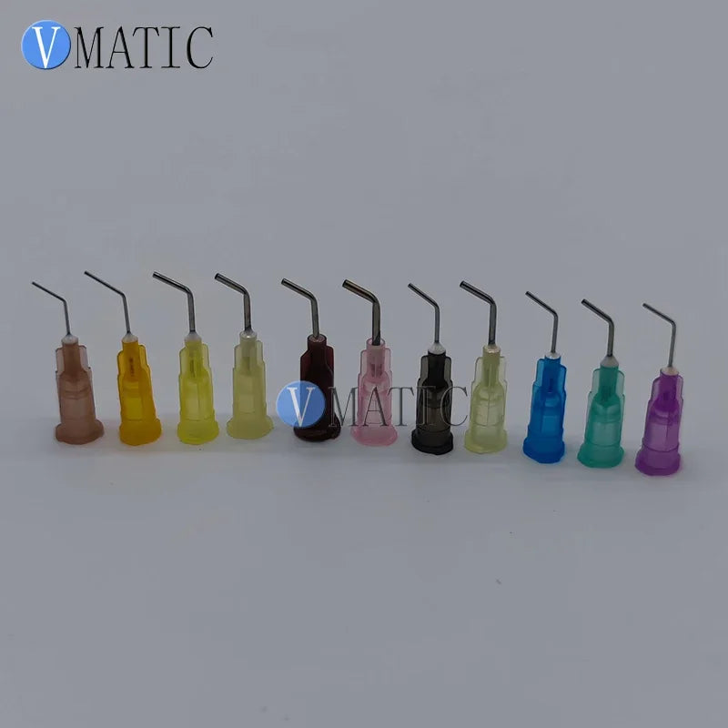 Free Shipping 100 Pieces 16G 45 Bent Degree 0.5''  1/2 Inch Glue Dispensing Needle Bayonet Type Needles