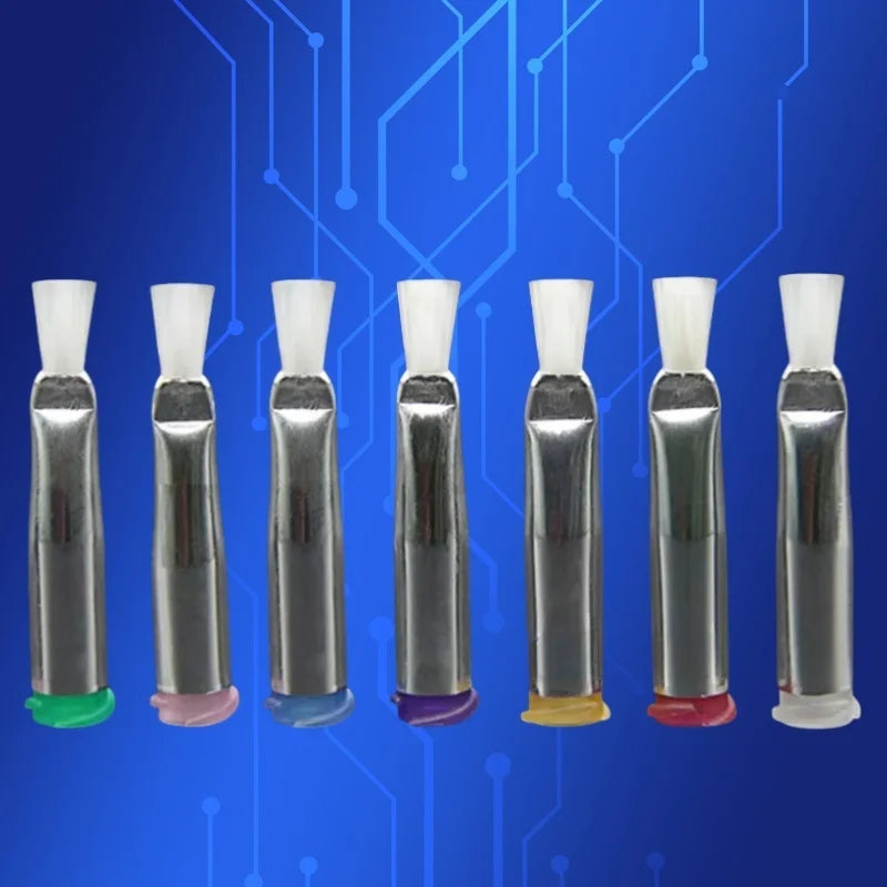 ‌10Pcs 18G-27G Luer Lock Dispensing Needle | 3mm Flat White Brush Tip / Electronics (Anti-Drip) Free Shipping‌