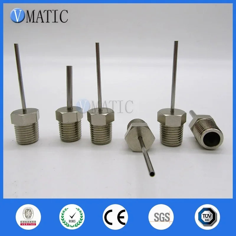 ‌Industrial M4 Luer Lock Needle | Stainless Steel Dispensing Tip for Medical/Electronics