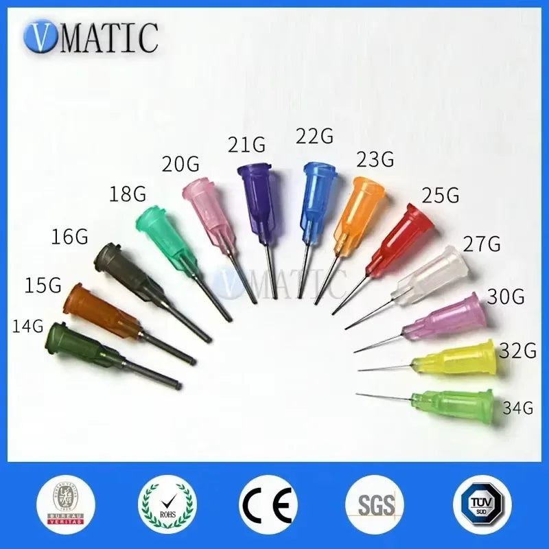 Free Shipping 0.5" Tubing Length 100 Pcs Te Premier Dispense Tips Dispenser Needles 1/2 Inch Dispensing Needle Tips