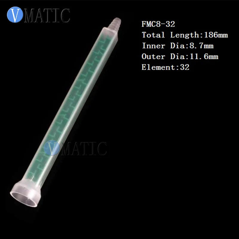 High Quality 10pcs Resin Static Mixer MC08-32 Mixing Nozzles for Duo Pack Epoxies Green Color