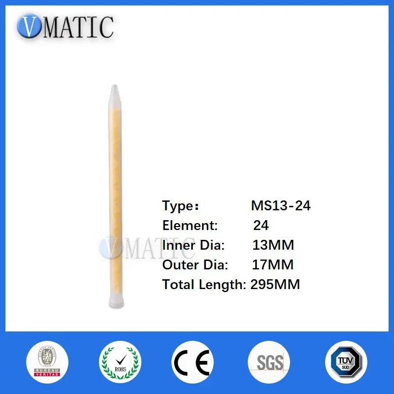 ‌Industrial Static Mixer Tube MS13-24 | Disposable PP Mixing Nozzles for Epoxy Resin Free Shipping‌