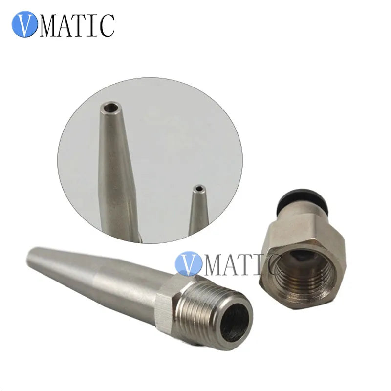 Free Shipping Stainless Steel Long Pointed Straight Jet Pressure Washer Nozzle Tip - External Thread Fast Fitting Adapter