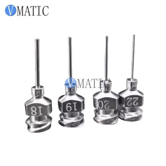 Free Shipping 13mm Stainless Steel Glue Dispensing Tip - External Thread, Dual Threaded Base (Screw Mount)
