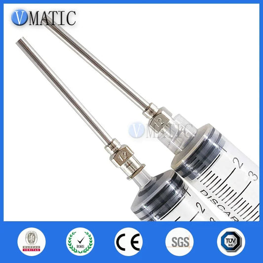 Free Shipping 12Pcs  1 Inch Tube Length 12G  Stainless Steel Metal Glue/Liquid Dispensing Syringe Needles