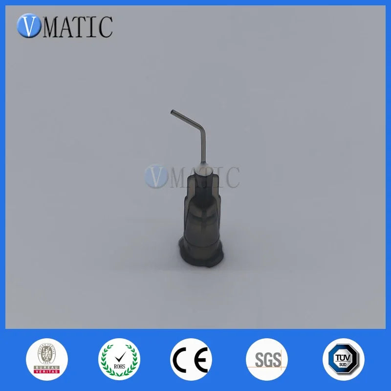 Free Shipping 100 Pieces 22G 45 Bent Degree 0.5'' 1/2 Inch Glue Dispensing Needle Bayonet Type Needles
