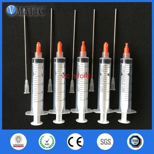 5×10ml Industrial Dispenser Kit ▶ Luer Lock Fluid Control System（16G Blunt Tip + Anti-Slip Plunger）🚚