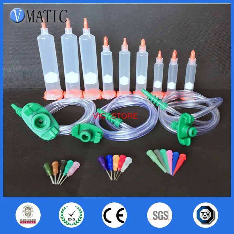 High Quality Liquid Dispenser Solder Paste Adhesive Glue Syringe + Dispensing Needle Tip Glue Disposable Syringe