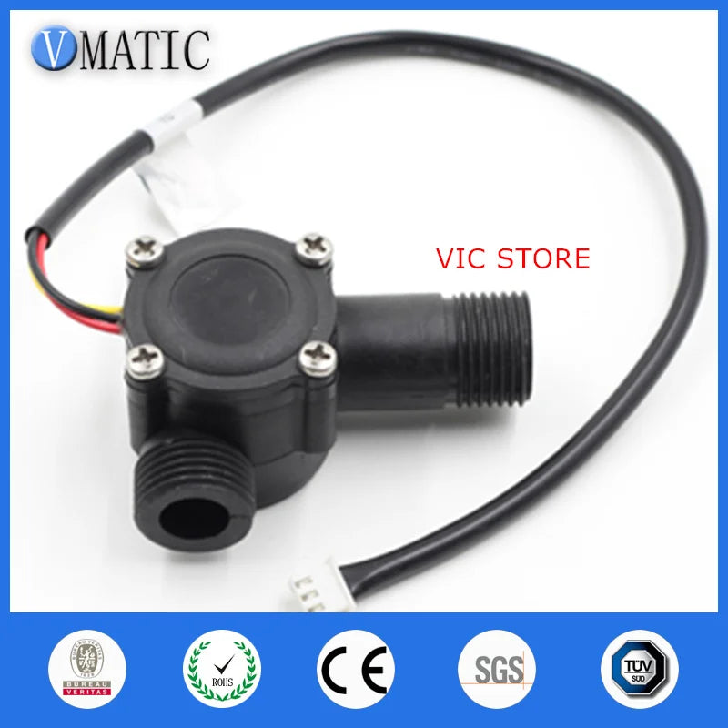 Free Shipping 30l/m G1/2 Water Nylon Magnetic Liquid Flow Sensor VCA368-2