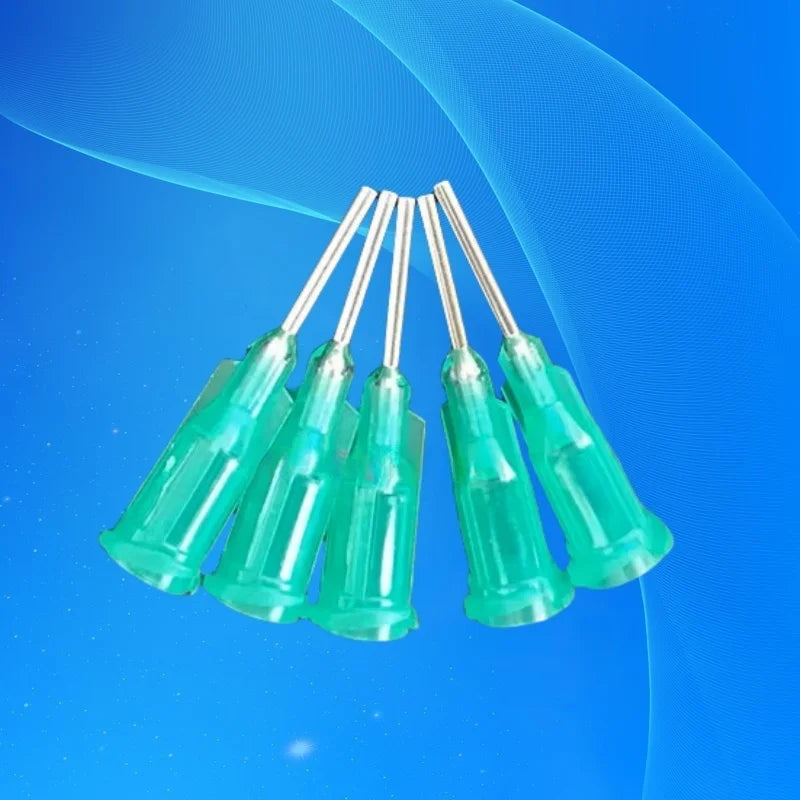 ‌Industrial 18G Dispensing Needles 100-Pcs | Precision Stainless Steel Tips (1/2") for SMT Glue & LED Encapsulation (Anti-Cloggi