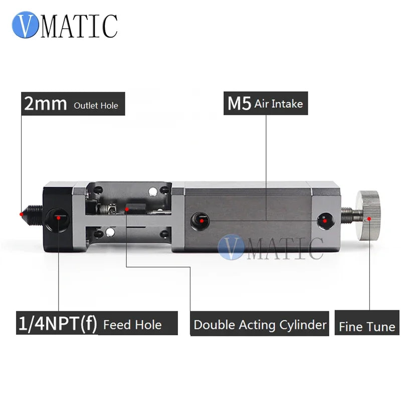 Free Shipping High Quality Double Acting Cylinder Suck Back Glue Liquid Dispensing Valve Gun
