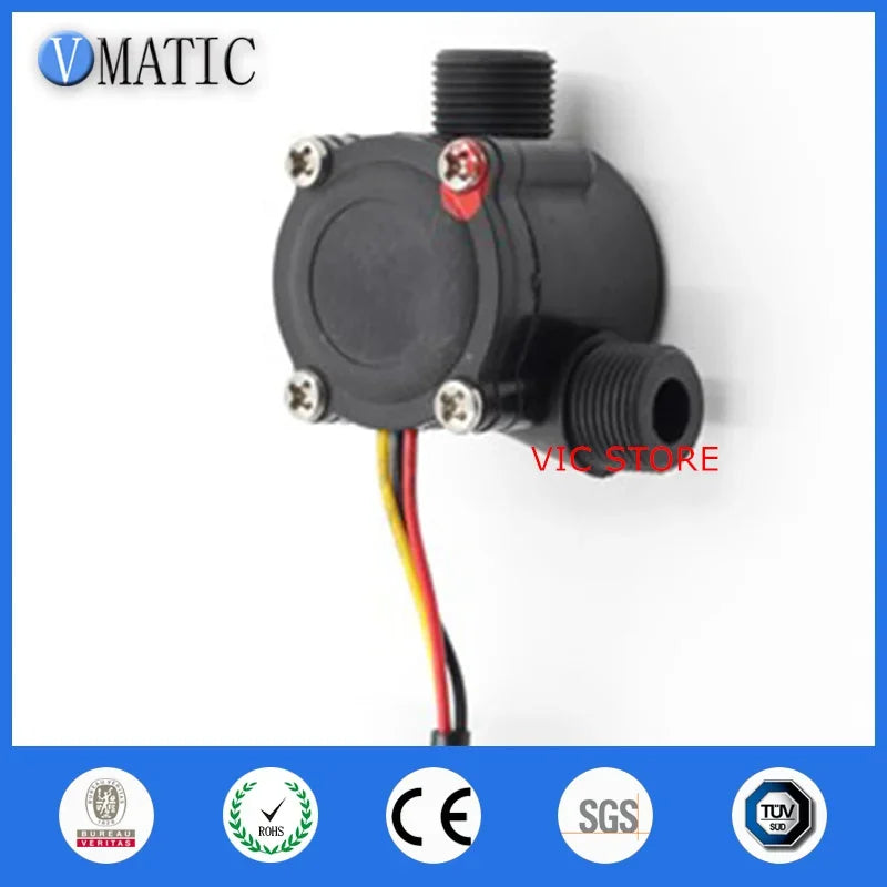 Free Shipping VCA368-4 Electronic Plastic In-line Water Flow Meter Sensor Switch