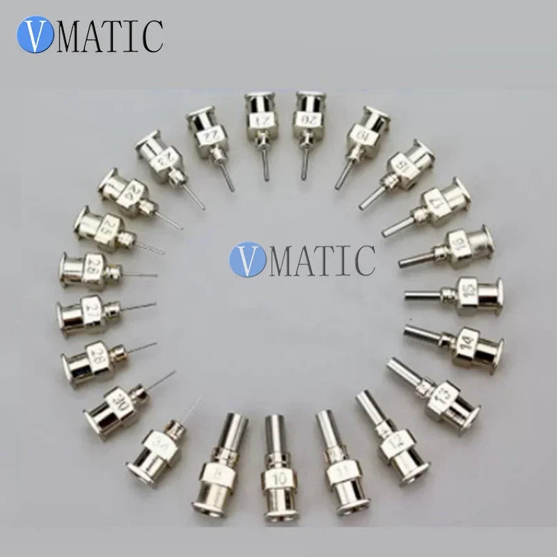 Free Shipping Precision Metal Blunt Stainless Steel Tip 12pcs Liquid Glue Dispensing Syringe Dispenser Needle 1/4 Inch