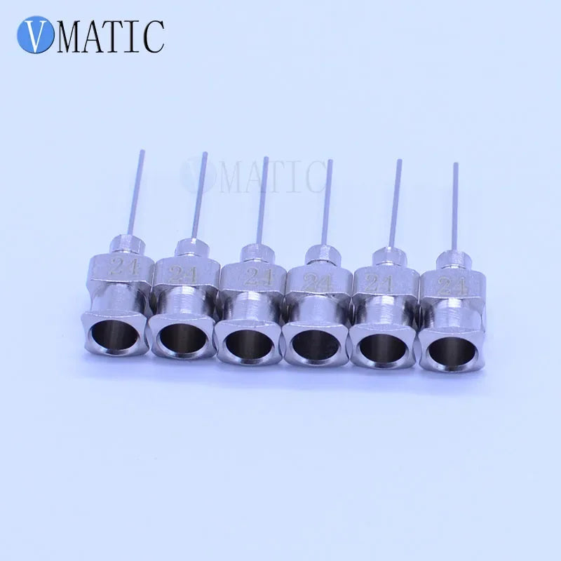 Free Shipping 0.5'' Length 24G All Metal Blunt Stainless Steel 12Pcs Glue Fluid Liquid Dispensing Syringe Needle Tips 1/2 Inch