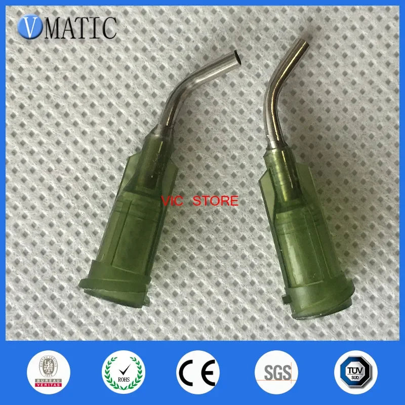 Free Shipping 45 Degree 14G 0.5 1/2 Inch Te Bent Dispensing Tips Dispensing Needle