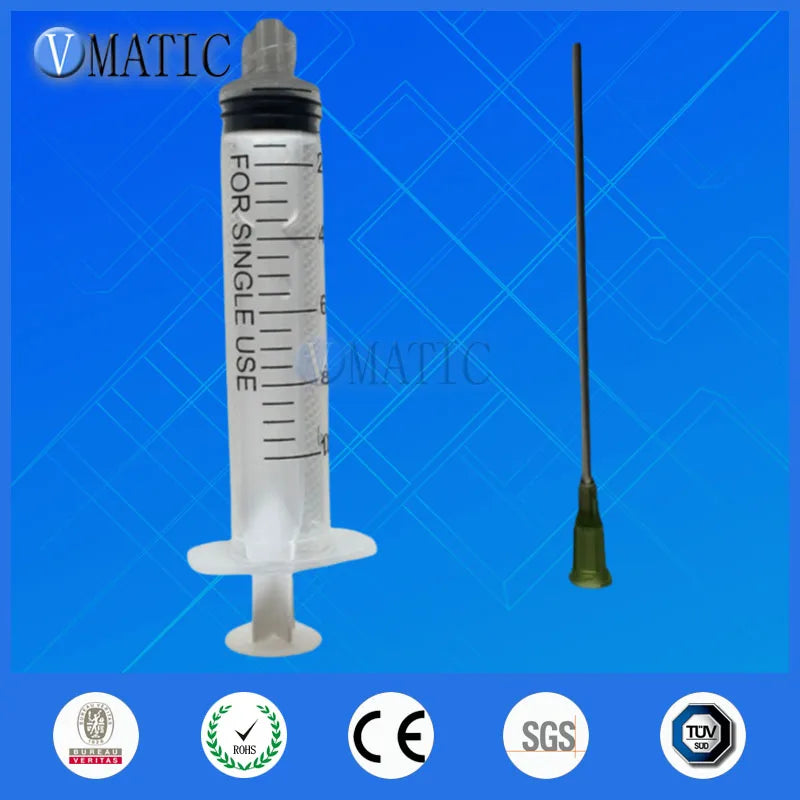 Free Shipping 10ml/10cc Luer Lock Dispensing Syringes With 14G Blunt Tip Fill Needles 9.5Cm Tubing Length