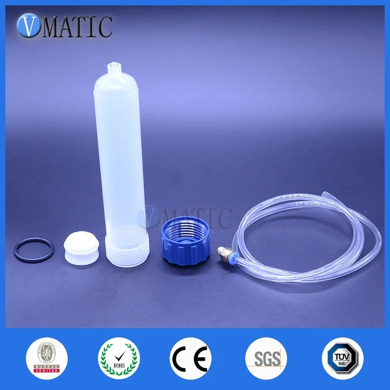 Free Shipping Thickening Explosion-Proof 100Cc/Ml Helix Luer Lock Tip Dispenser Pneumatic Syringe Barrel With Adapter