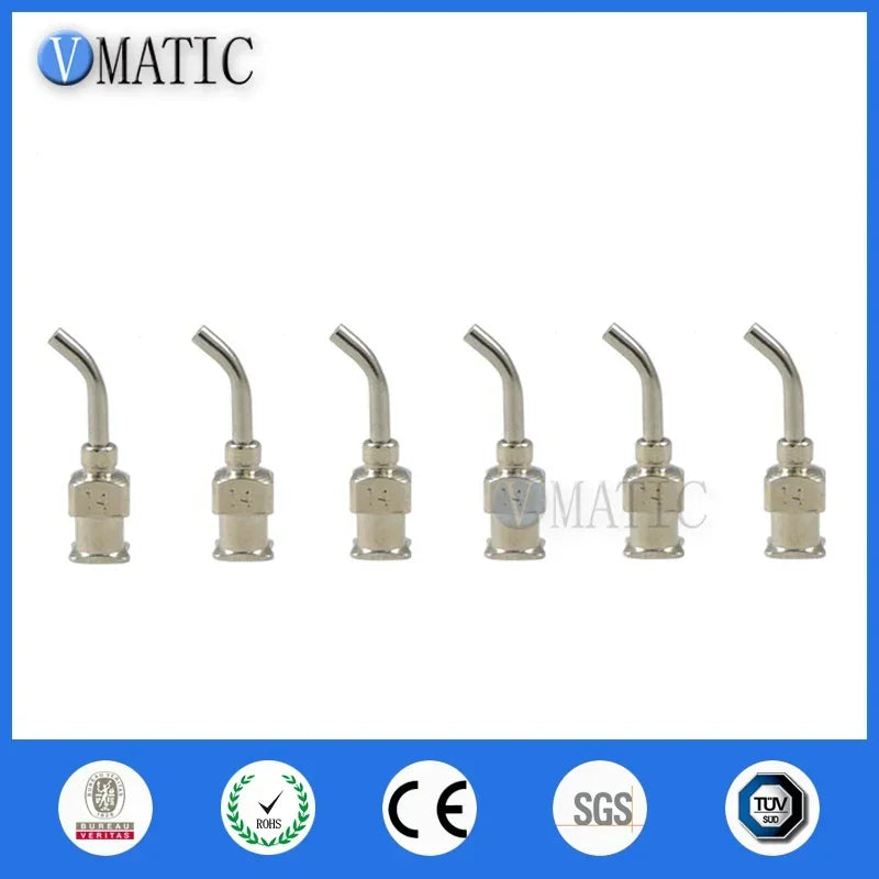 Free Shipping 12Pcs 1/2'' Inch 14G 45 Degree Bent Stainless Steel Dispensing Needle