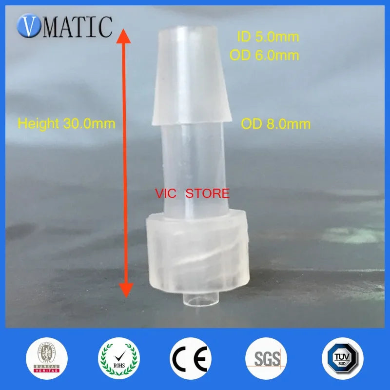 Free Shipping 100Pcs/Lot 1/4 Inch Barb Male Luer Tapered Syringe Fitting (Polyprop) Luer Lock Tapered Connector