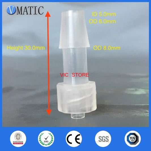 Free Shipping 100Pcs/Lot 1/4 Inch Barb Male Luer Tapered Syringe Fitting (Polyprop) Luer Lock Tapered Connector