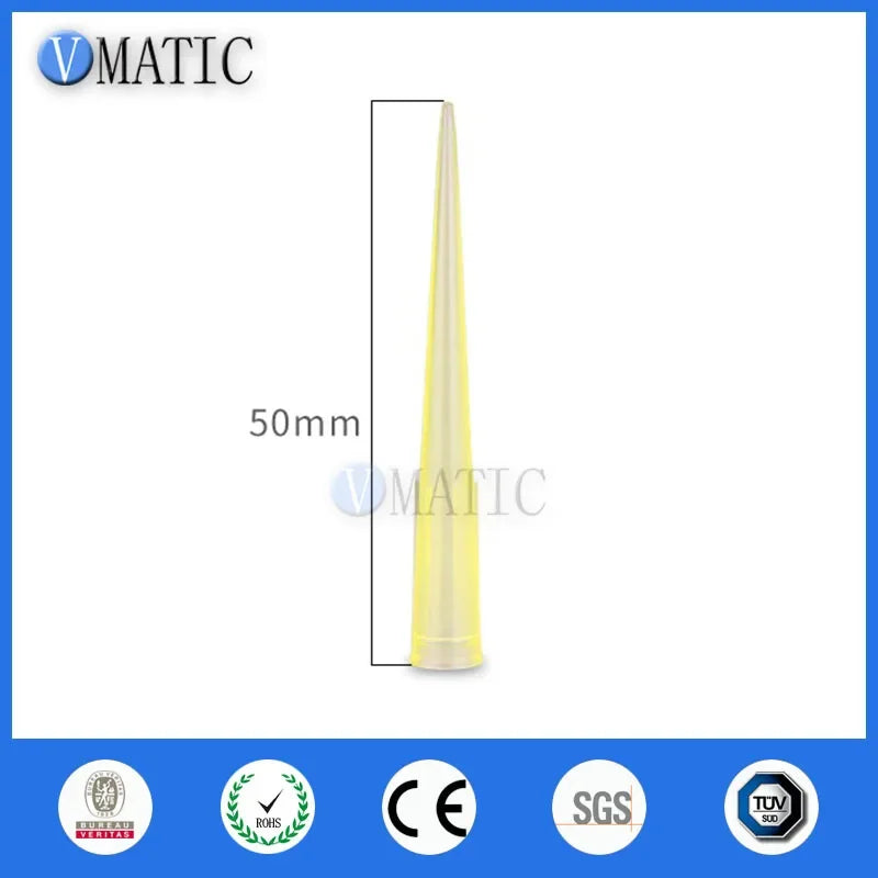 Free Shipping 1000Pcs 200ul 0.2ml Plastic Needle ID 6mm Length 50mm Ranular Fluid TT Tips