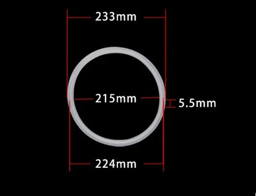 High-Temperature & Acid/Alkali Resistant Silicone Gasket Frame-Mounted Pressure Tank Seal, Durable Anti-Dust Rubber Ring