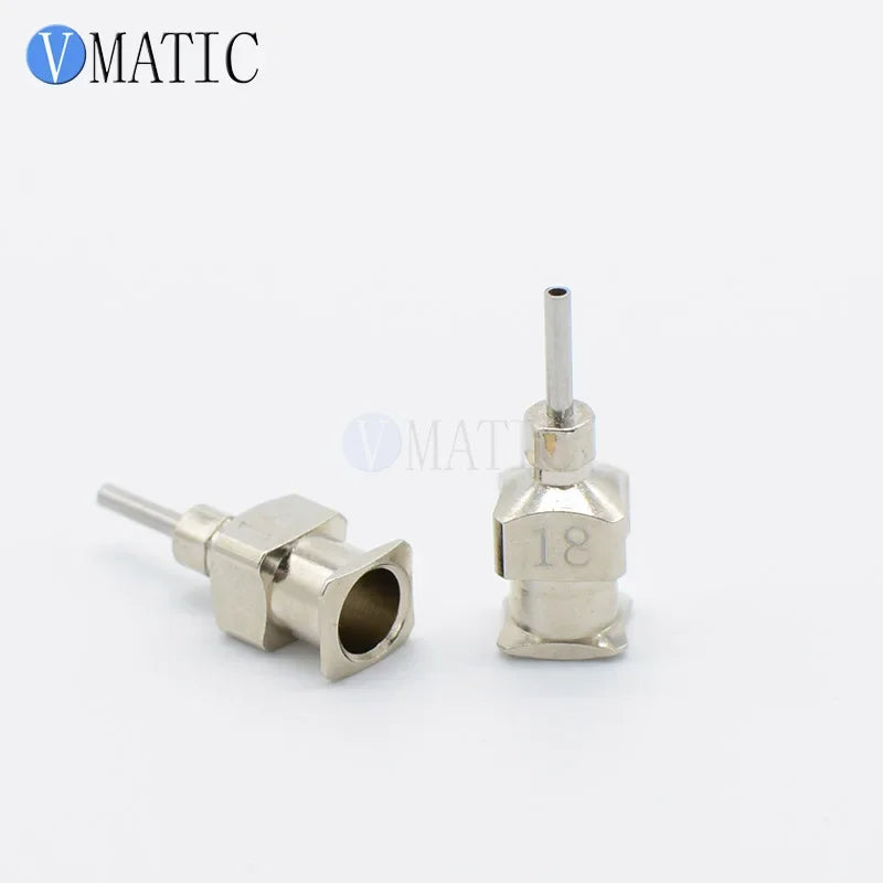Free Shipping High Precision All Metal Tips 18G 0.25'' Blunt Stainless Steel 12 Pcs Liquid Dispensing Syringe Needle 1/4 Inch