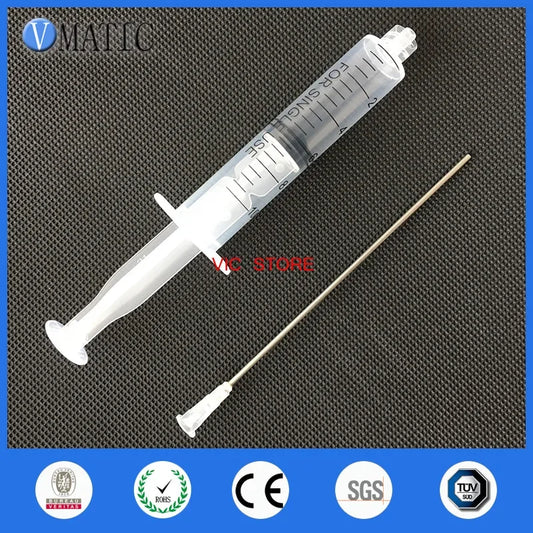 Free Shipping Plastic 10ml/10cc Luer Lock Dispensing Syringes With 16G Blunt Tip Fill Needles 10cm 100mm Tube Length x 10pcs