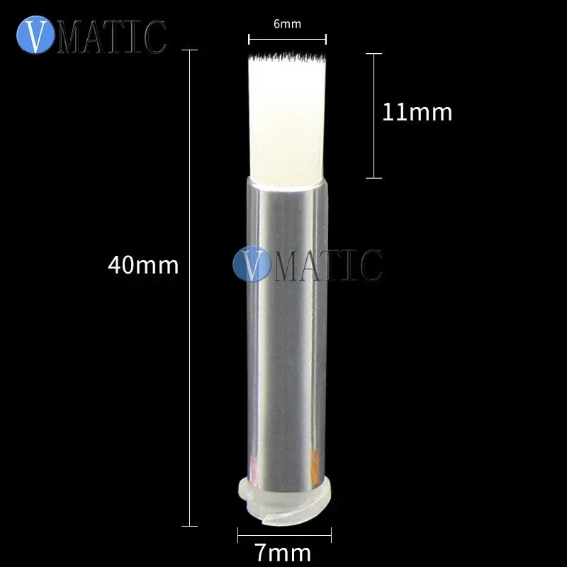 Free Shipping 25G 6mm Brush Tip Needle Double Screw Thread Needles EFD Soft Brush Needle Round Mouth Dispensing Needle