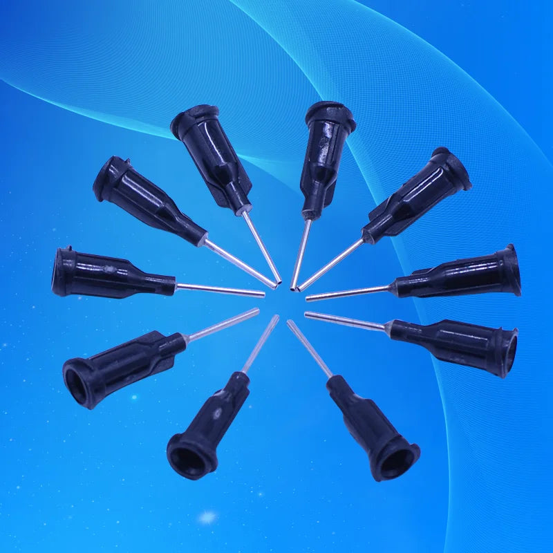 ‌Industrial-Grade Dispensing Tips 19G | 1/2 Inch Anti-UV Black Needles for UV Adhesive & Epoxy Resin (50-Pcs)‌