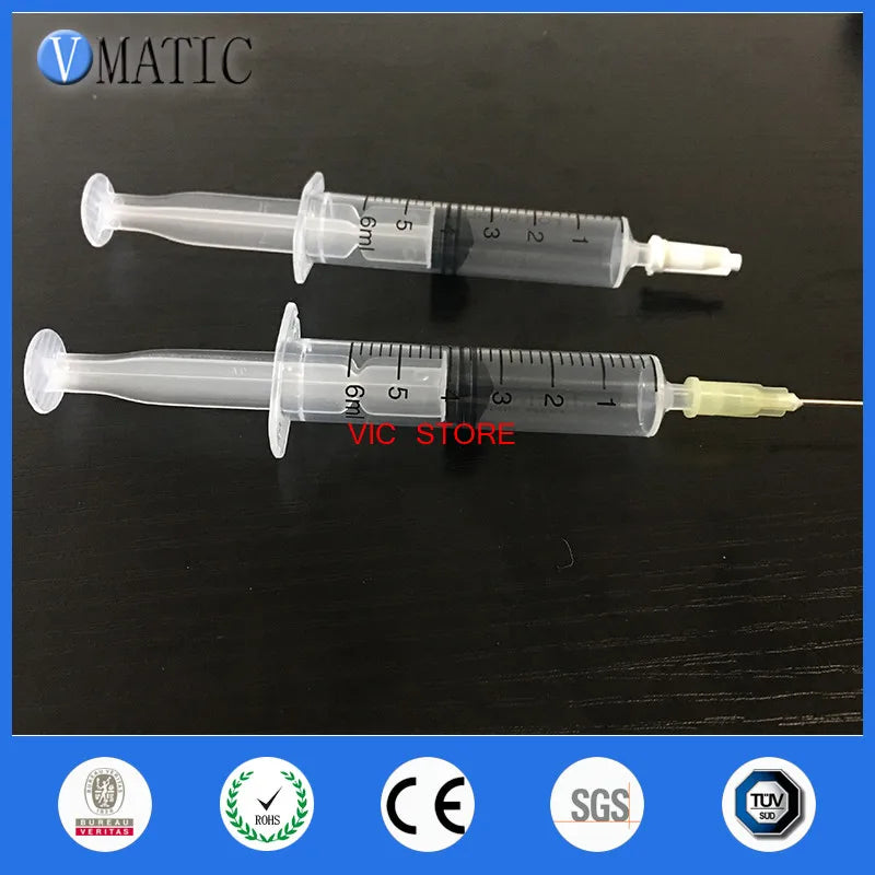 Free Shipping Non-Sterilized 6Cc/Ml Manual Glue Dispensing Syringe Applicator Glue Dispensing Syringe
