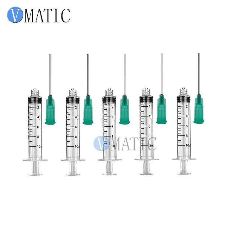 Free Shipping 10Ml/10Cc Luer Lock Syringes With 18G Blunt Tip Fill Needles 1.5", 10sets Dispensing Syringe With Dispenser Needle