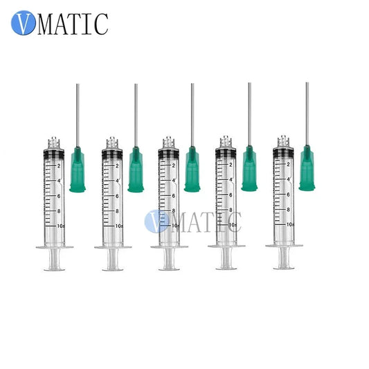 Free Shipping 10Ml/10Cc Luer Lock Syringes With 18G Blunt Tip Fill Needles 1.5", 10sets Dispensing Syringe With Dispenser Needle