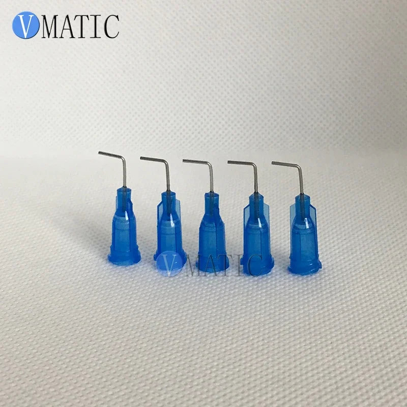 Free Shipping 22G Blue 0.5" 1/2 Inch 90 Degree Bent TE Premier Blunt End Stainless Steel Dispensing Needle Tips
