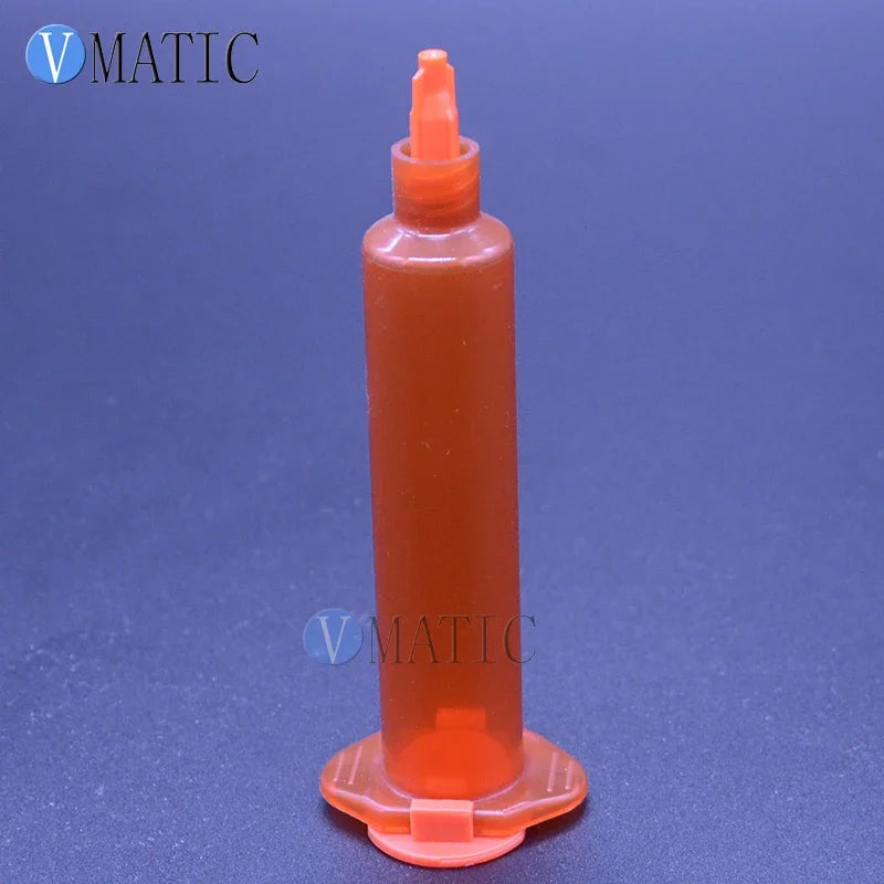 Free Shipping 3/5/10/30/55 Cc Ml Amber Pneumatic UV Block Barrel Cartridge Glue Dispensing Syringe With End Cover Piston Stopper