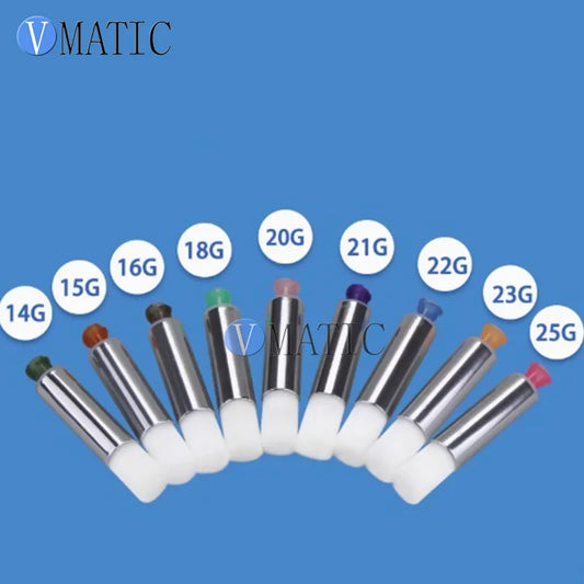10mm Round Brush Tip Nozzle, Soft Bristles, Threaded for Glue Dispenser - Precision Adhesive Applicator