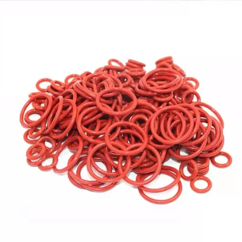 CS1mm 2mm 2.4mm Red Silicone O Ring Thickness Washers Gasket Food Grade Sealing Waterproof Insulated Rubber Silicon o-rings
