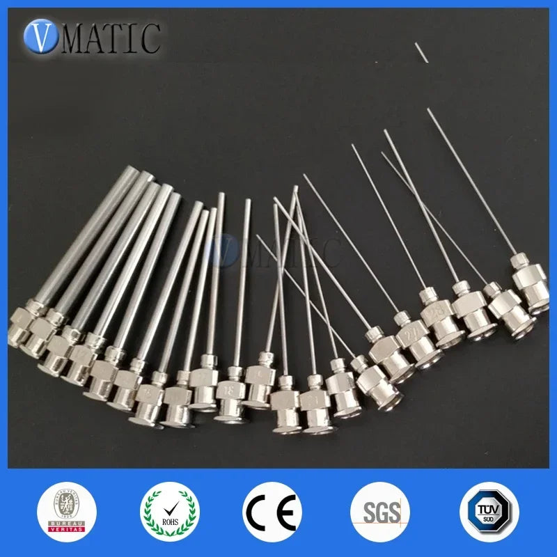 ‌12PCs Stainless Steel Dispensing Needle 8G-30G | 75mm All-Metal Syringe Kit for High Viscosity Glue (Anti-Clog Blunt Tip with L