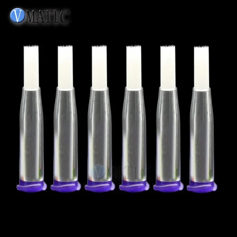 High Quality 21G Glue Dispensing Needle Brush Double Screw Thread Needles EFD Soft Round Dia 4mm Mouth Dispensing Needle Brush