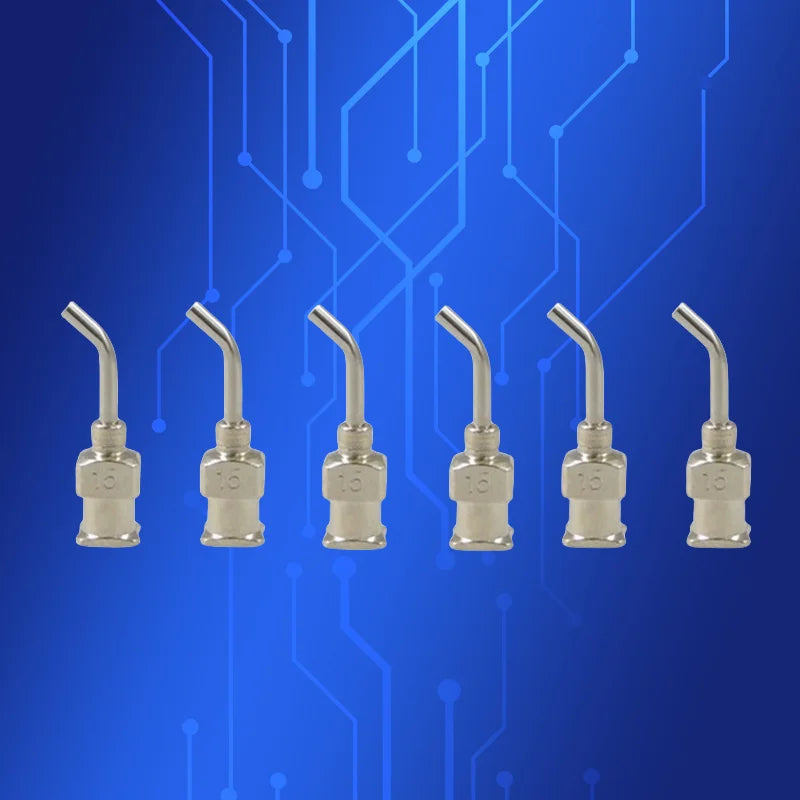 ‌12Pcs 15G Dispensing Needles | 45° Bent 12mm Stainless Steel Tips for Epoxy Resin/Silicone (Leak-Proof Design)‌