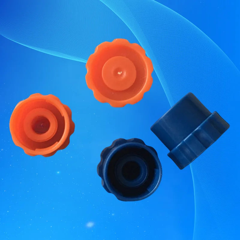 Free Shipping Quality Blue/Orange syringe barrel Tip Caps 100pcs