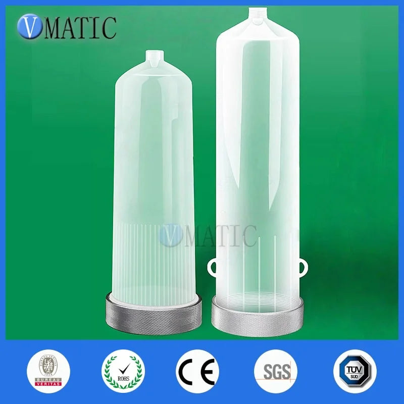 Heavy-Duty Plastic Pneumatic Dispensing Syringe – 1000CC to 2000CC High-Pressure Glue Barrel Large Capacity Container