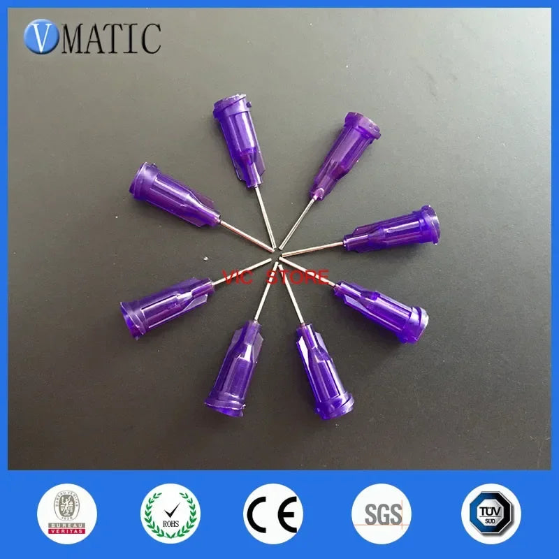 High Quality 100Pcs 21G 1/2 Inch Plastic Industrial Blunt Needles With Purple Color