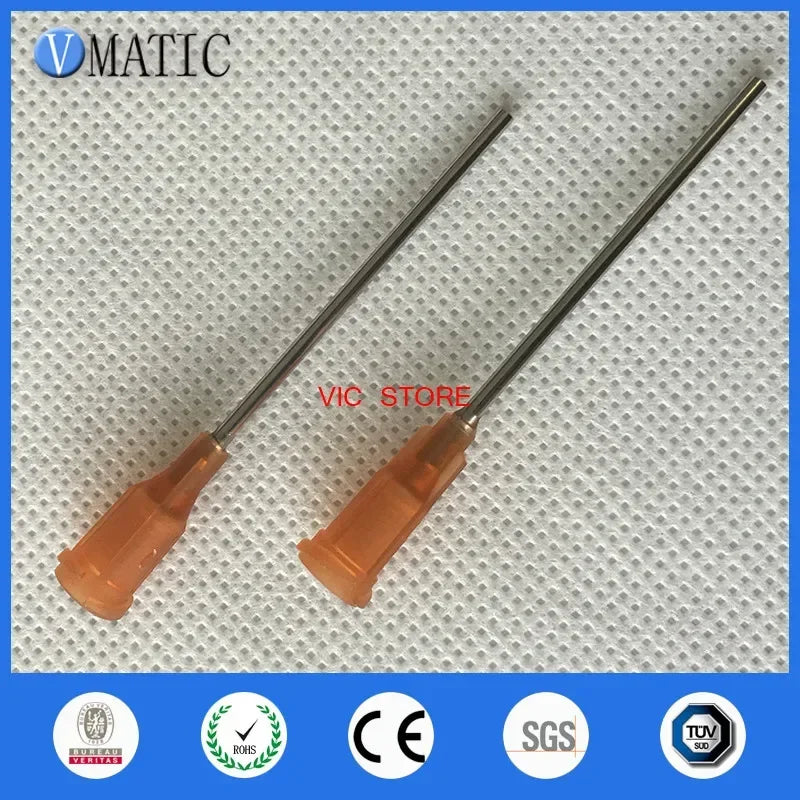 ‌Industrial-Grade Dispensing Needle Tips 15G | 1.5 Inch Amber POM Tips for UV Adhesive & Epoxy Resin (100-Pack, Luer Lock)‌