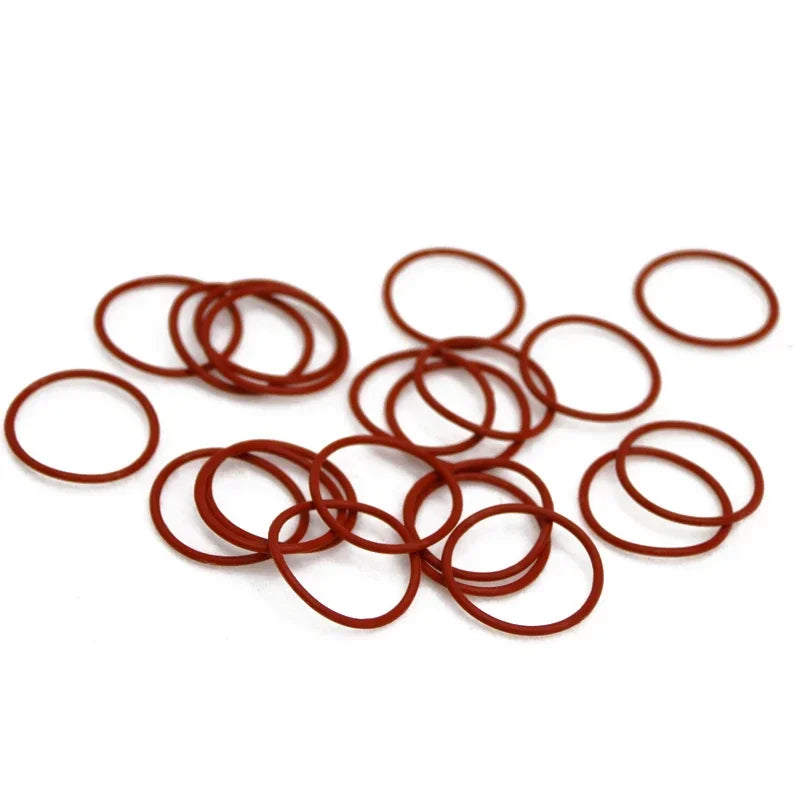Red Silicone O-Ring OD 5-80mm Thickness CS 1/1.5/2/2.4mm Food Grade Sealing Ring Waterproof & Insulated Gasket Washer