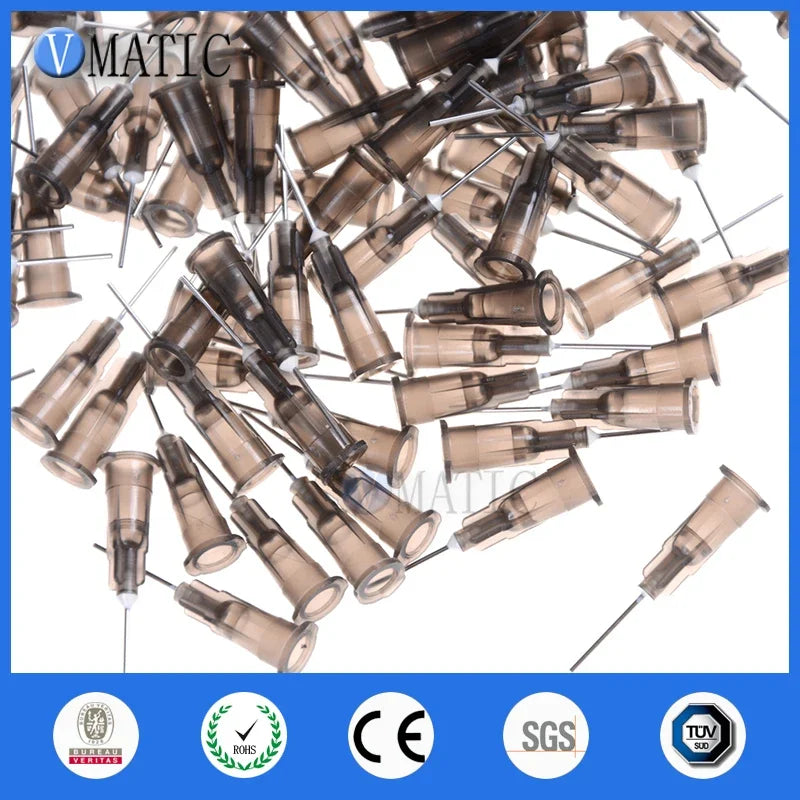 Free Shipping 100pcs 22Ga 1/2 Inch Industrial Dispensing Needle Blunt Tip For Liquid Dispenser Adhesive Glue