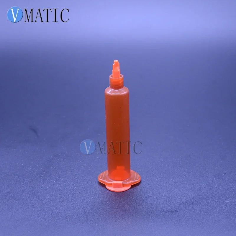Free Shipping 3/5/10/30/55 Cc Ml Amber Pneumatic UV Block Barrel Cartridge Glue Dispensing Syringe With End Cover Piston Stopper