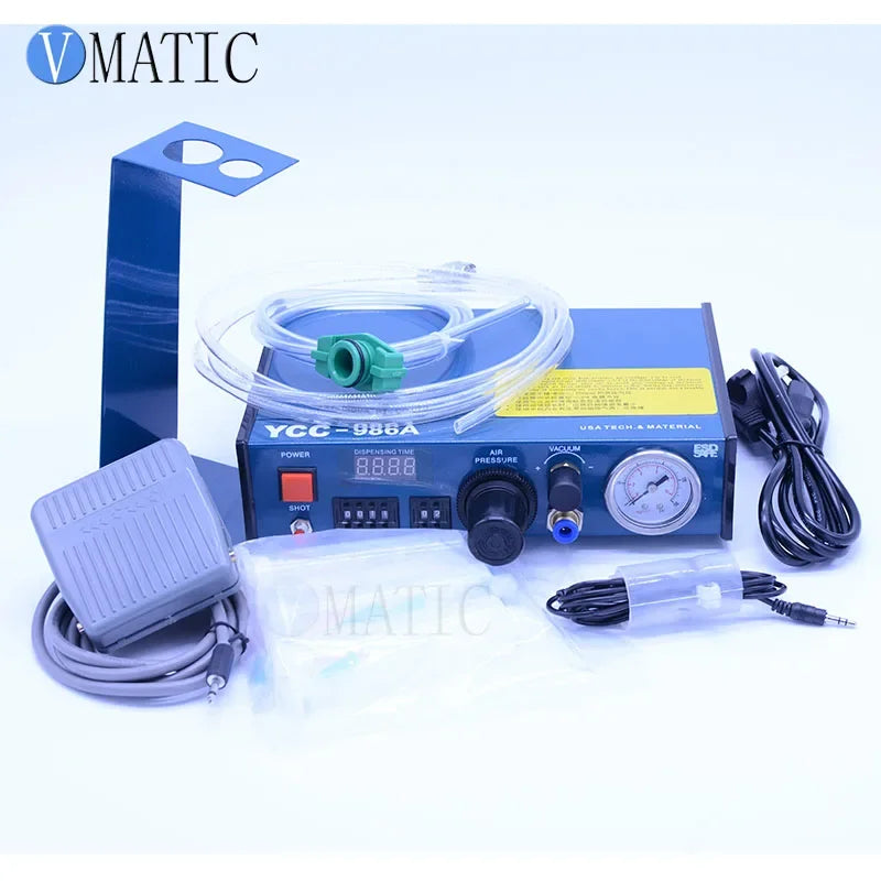 Free Shipping 220V Auto Glue Dispensing Solder Paste Liquid Controller Dropper YCC-986A Glue Dispensing Machine