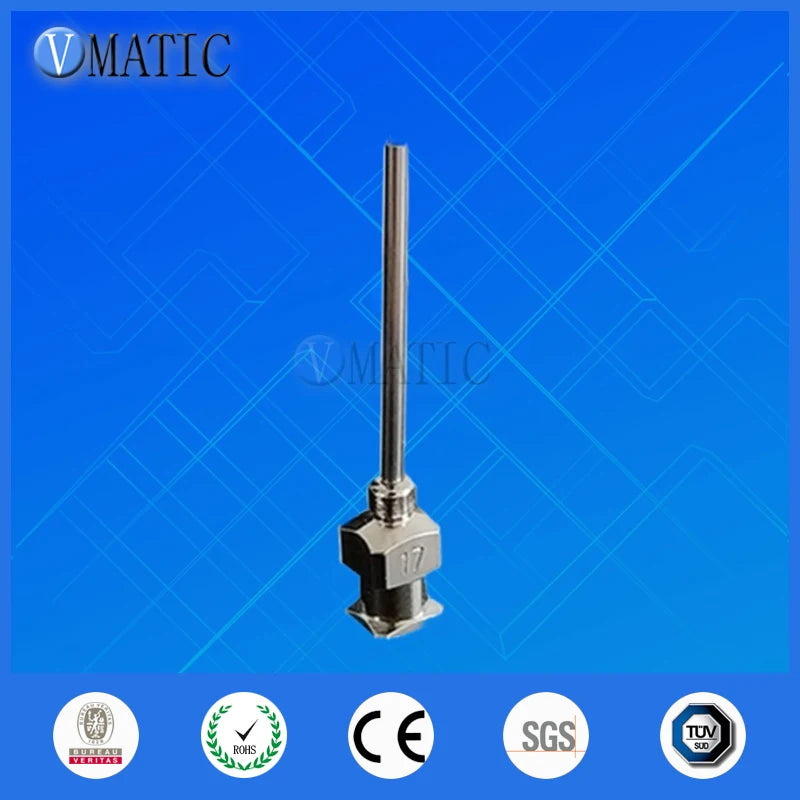 Free Shipping 12Pcs 1 Inch Tip Length 17G Blunt Stainless Steel Dispensing Needles Syringe Needle Tips Glue Dispenser Needle