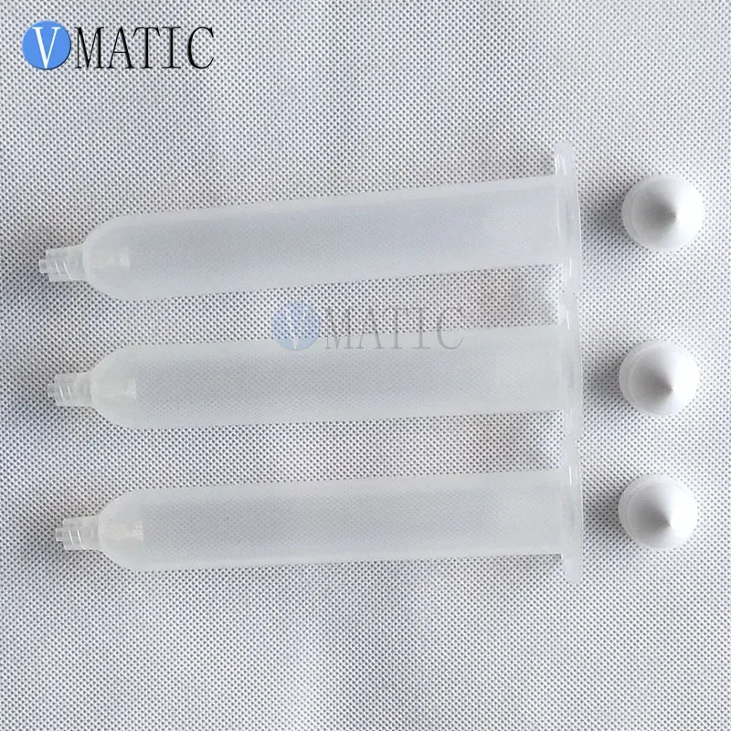 Free Shipping 50cc/ml Japan Type Transparent Glue Dispensing Syringe Barrel With Piston